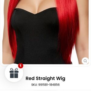 Red Straight Wig